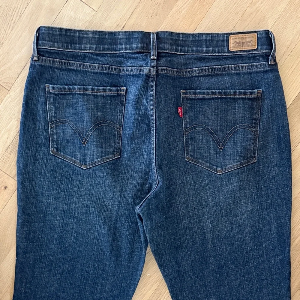 Levi Perfect Waist Straight Leg 525 Dark Blue Denim Jeans - Picture 9 of 9